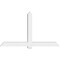 Ekena Millwork Eugene Architectural Grade PVC Gable Bracket, 84"W x 49"H x 6"D x 6"F, 14/12 Pitch GBP084X49X0606EUG00 - alternate 2